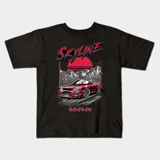 Nissan Skyline GTR 34 Kids T-Shirt